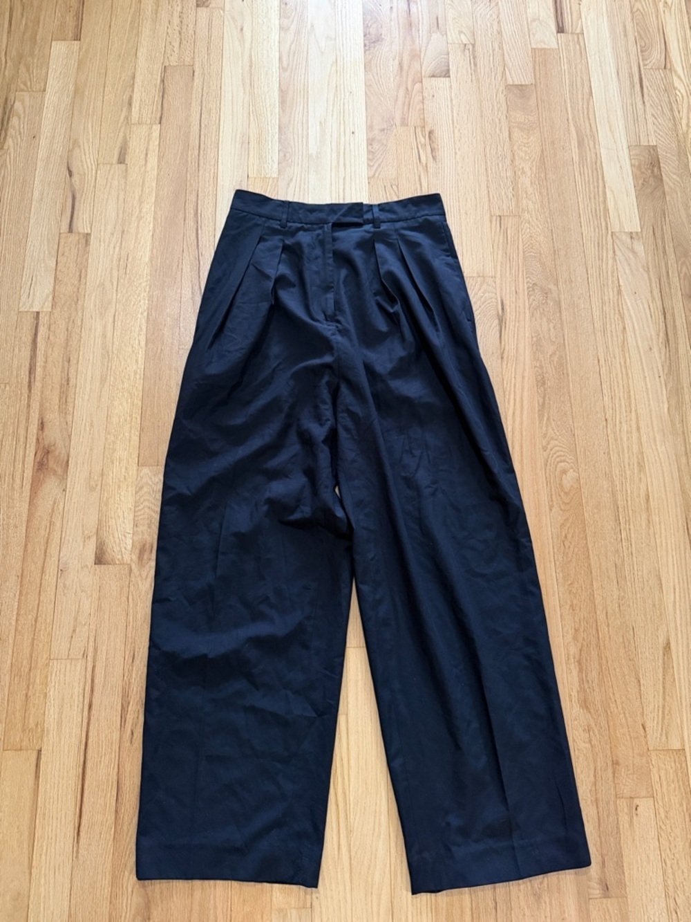 The Frankie Shop Black Wide Leg Trouser Pants Sz M